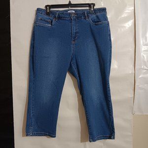 Croft & Barrow Size 16 Blue denim Capri pants